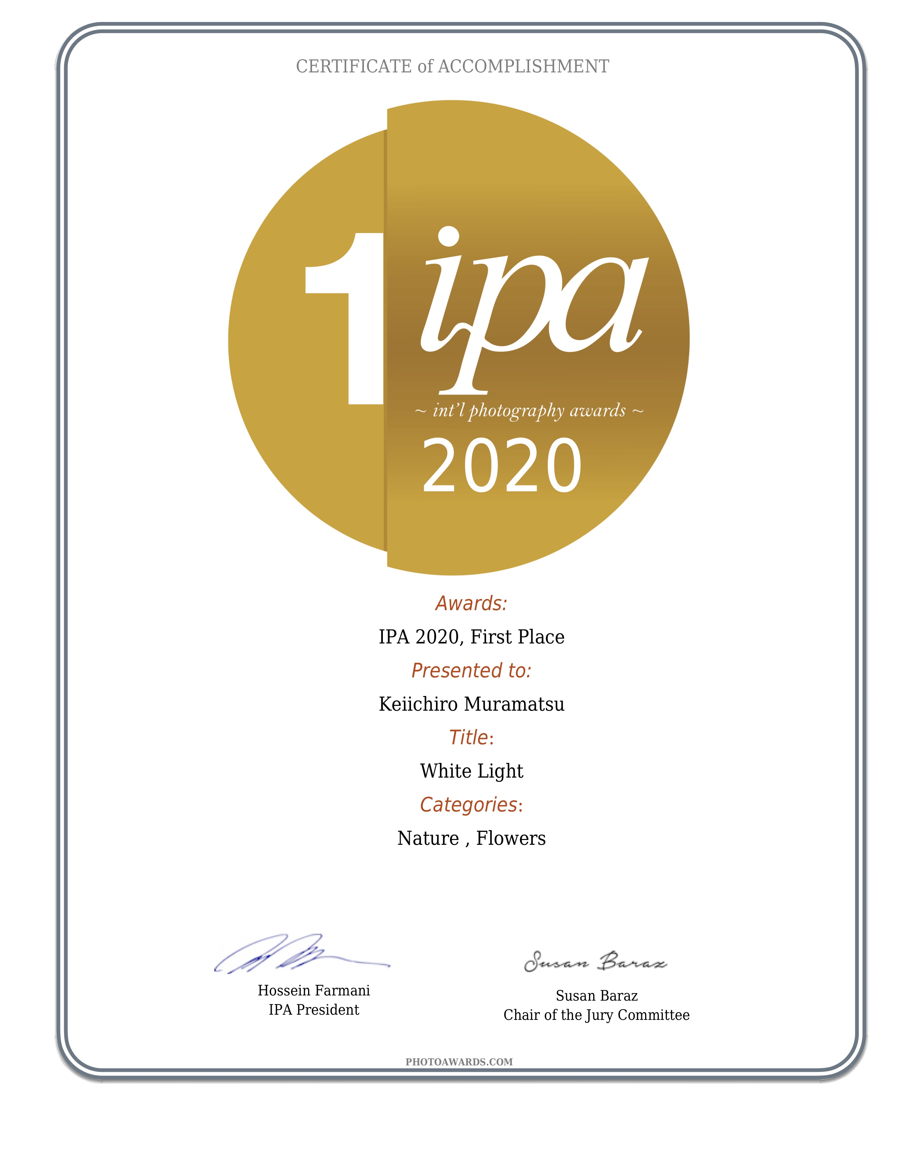 IPA20201stplace受賞